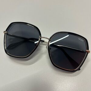 Quay Australia VERVE Black and Gold Sunglasses for Women